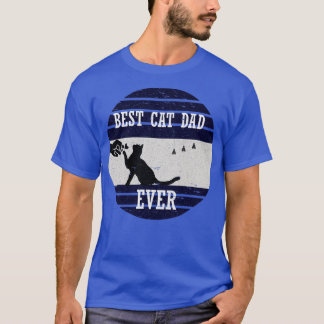 best cat dad ever vintage retro style T-Shirt