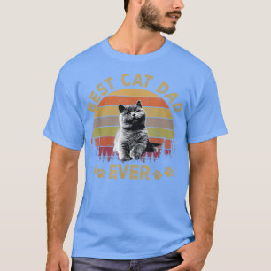 Best Cat Dad EverFunny Cat Daddy Father Day 2022 T-Shirt