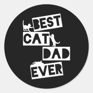 Best Cat Dad Evers Cat Dad Classic Round Sticker