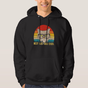 Best Cat Dad Fathers Day Men Daddy Papa Cat With S Hoodie