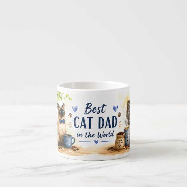 Best Cat Dad for Father's Day  Espresso Cup (Front)