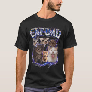 Best Cat Dad Funny Bootleg for Men Papa Women T-Shirt