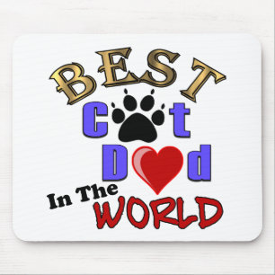 Best Cat Dad In The World for Father's Day Mouse Pad