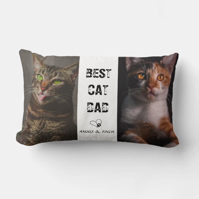 Best Cat Dad  Lumbar Cushion (Front)