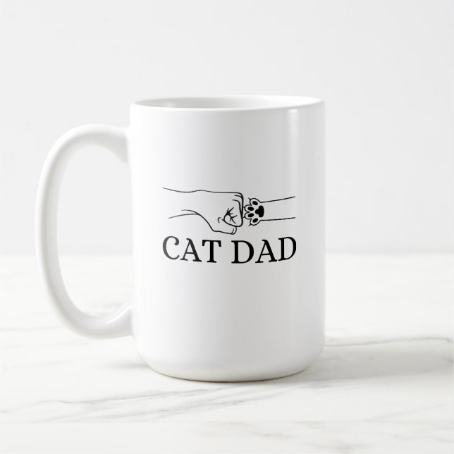 Best cat dad mug gift for cat owner daddy (Left)
