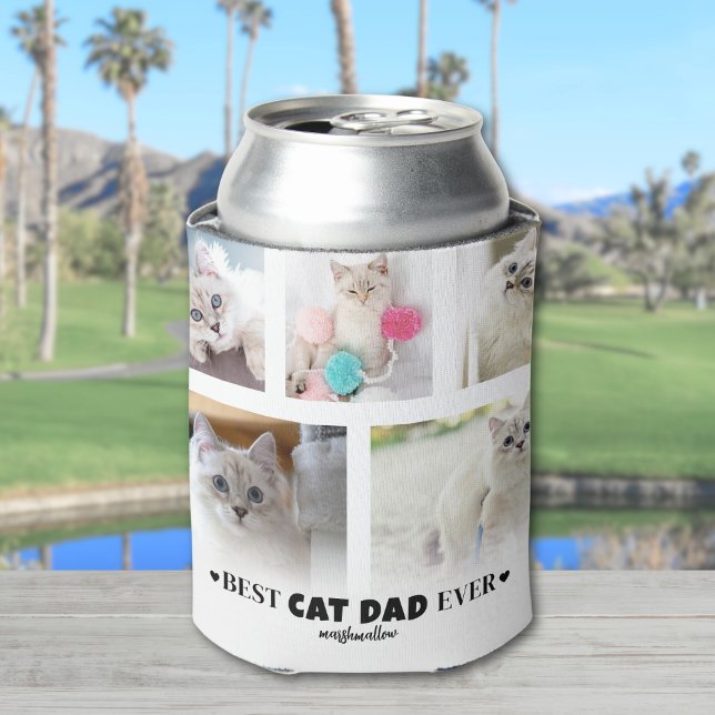 Best Cat Dad Pet Photo Can Cooler (Best Cat Dad Pet Photo Can Cooler )