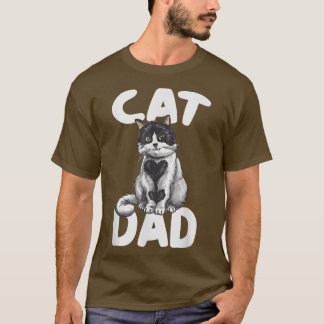 Best Cat Dad Shirt Fathers Day Kitty Daddy Papa Ch