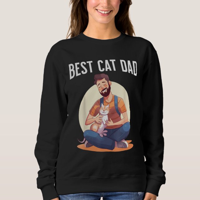 Best Cat Dad Sweatshirt (Front)