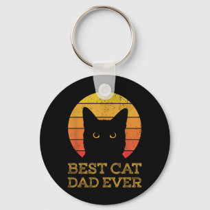 Best Cat Dad Vintage Funny Cat Daddy Fathers Day Key Ring
