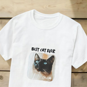 Best Cat Ever Pet's Modern Grunge Cool Photo Paw T-Shirt