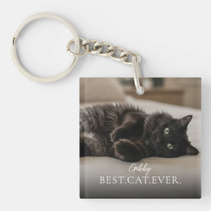 Best Cat Ever Your Pet Name And Photo  Key Ring