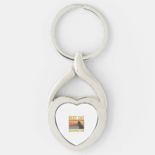 Best Cat Godfather Ever Vintage Cat Vector Design_ Key Ring