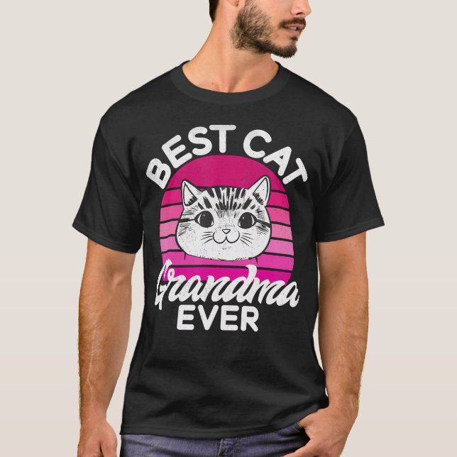 Best Cat Grandma Ever Cat Grandma T-Shirt (Front)