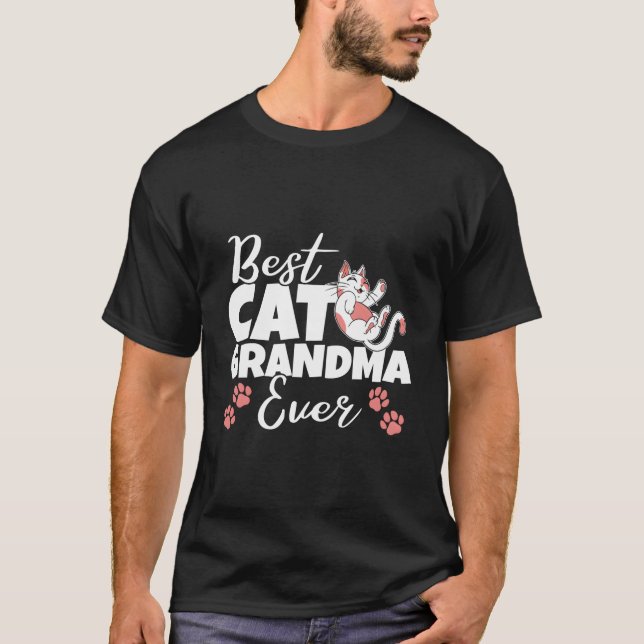 Best Cat Grandma Ever Kitty Owner Grandmother Kitt T-Shirt (Front)