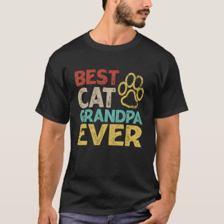 Best Cat Grandpa Ever Funny Pet Owner Humour Fathe T-Shirt