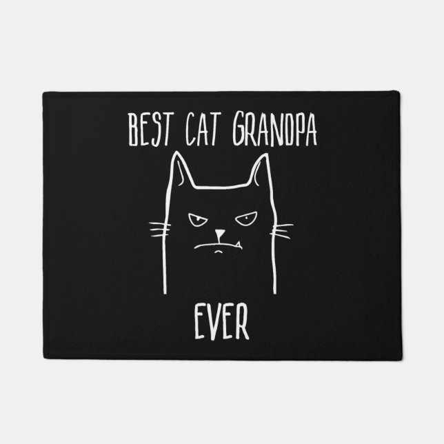 Best Cat Grandpa Ever - Kitty Papa Doormat (Front)