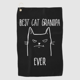 Best Cat Grandpa Ever - Kitty Papa Golf Towel