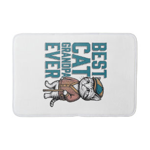 Best Cat Grandpa Ever Vintage Cat Grandpa Shirt De Bath Mat