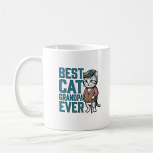 Best Cat Grandpa Ever Vintage Cat Grandpa Shirt De Coffee Mug