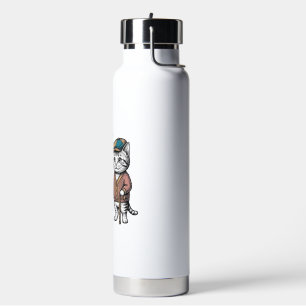 Best Cat Grandpa Ever Vintage Cat Grandpa Shirt De Water Bottle