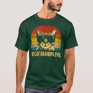 Best cat grandpa ever vintage t shirt fathers