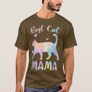 Best Cat Mama Colourful Cats Mum Gifts Mother's Da T-Shirt