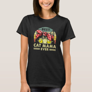 Best Cat Mama Ever Vintage Retro Style T-Shirt