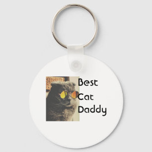 Best cat mom dad add cat photo name gift template key ring