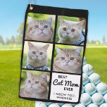 Best CAT MOM Ever - Golfer - Personalised 5 Photo Golf Towel<br><div class="desc">Best Cat Mum Ever ... Two of your favourite things , golf and your cat ! Now you can take them with you as you play 18 holes . Customise these golf towel with your cats favourite photos and name. Whether it's a birthday, fathers day or Christmas, these cat dad...</div>