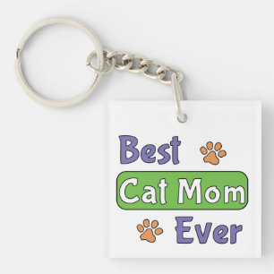 Best Cat Mom Ever Key Ring