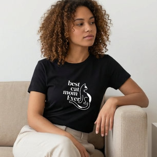 Best Cat Mom Ever – Minimal Cat Lover T‑Shirt Tri-Blend Shirt