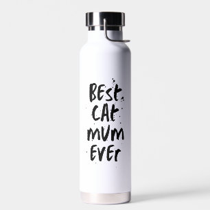 Best cat Mom Ever Modern Simple Trendy Cute Water Bottle