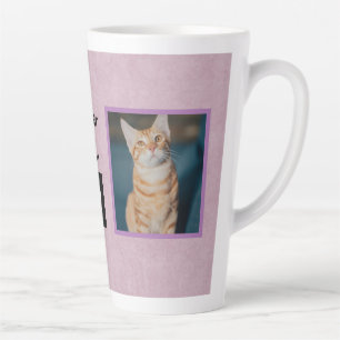 Best Cat Mom Ever   Name/Photos Pink Latte Mug