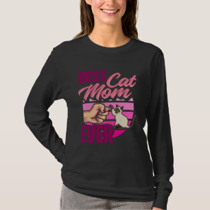 Best Cat Mom Ever Vintage Best Cats Mum Mother T-Shirt