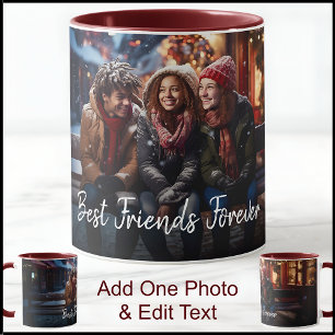Best Cat Mom One Photo Template With Fancy Text Mug