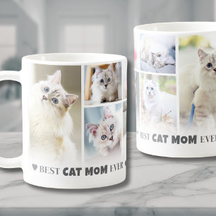 Best Cat Mum 8 Photo Collage Coffee Mug