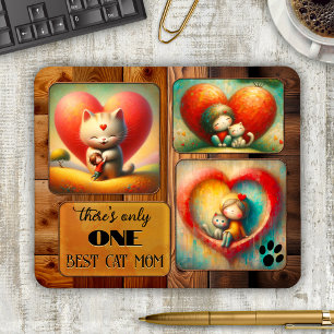Best Cat Mum Art or Photo Mouse Pad