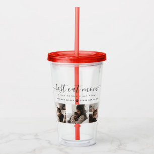 Best Cat Mum: Custom Mother's Day Cat Photo Acrylic Tumbler