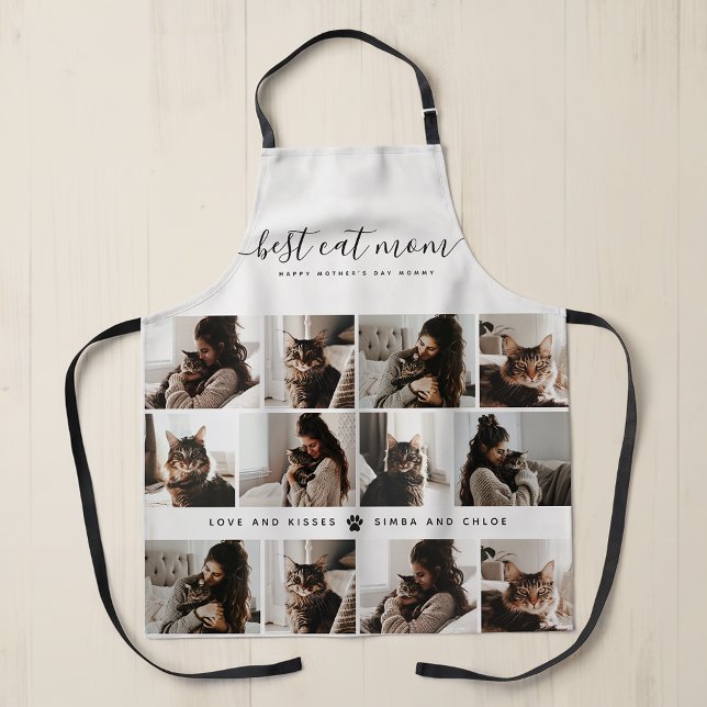 Best Cat Mum: Custom Mother's Day Cat Photo Apron (Creator Uploaded)