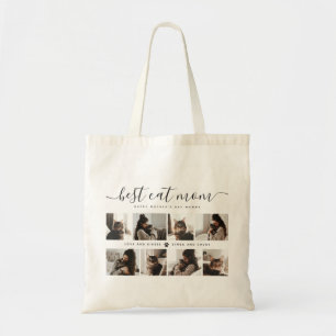 Best Cat Mum: Custom Mother's Day Cat Photo Tote Bag