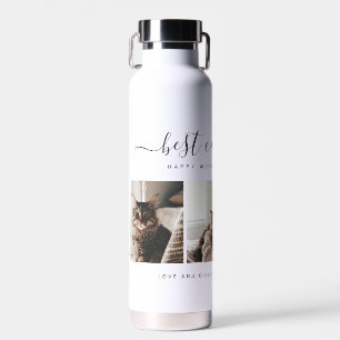 Best Cat Mum: Custom Mother's Day Cat Photo Water Bottle