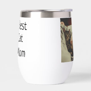 Best cat mum dad add cat photo name gift template 