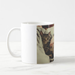 Best cat mum dad add cat photo name gift template coffee mug