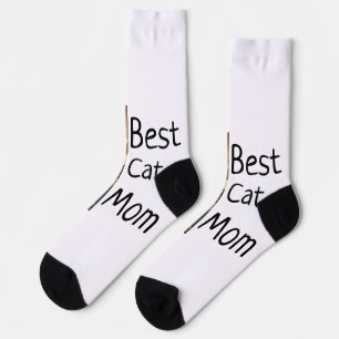 Best cat mum dad add cat photo name gift template  socks