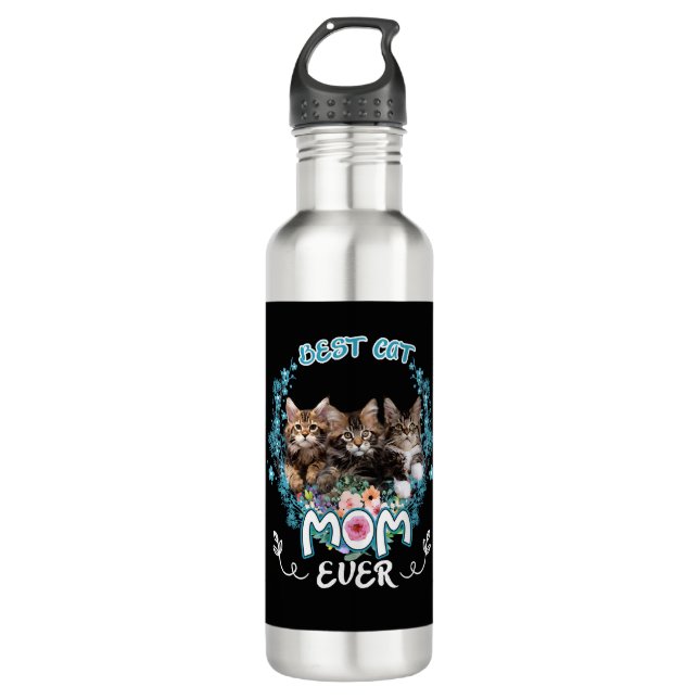 Best Cat Mum Ever     710 Ml Water Bottle (Front)