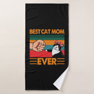 Best Cat Mum Ever Bandanna Bath Towel