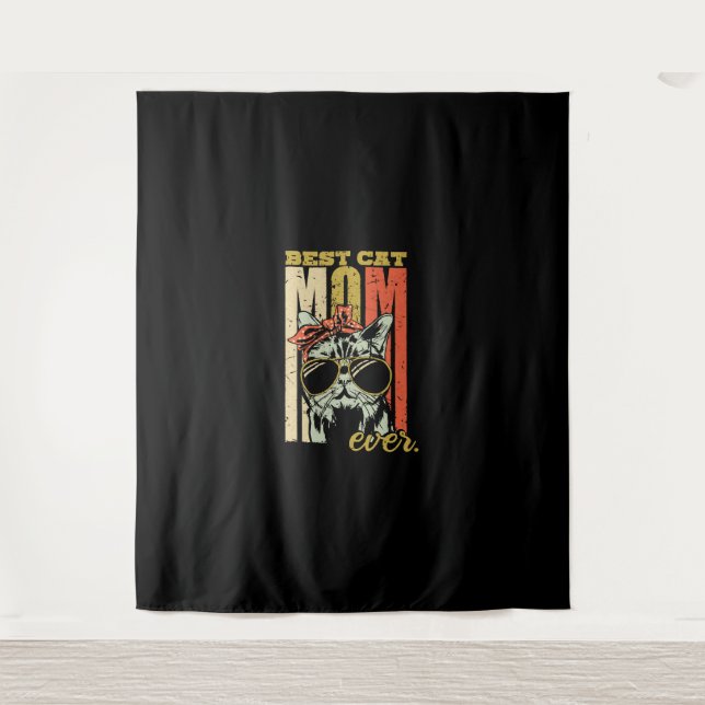 Best cat mum ever cat cat mum gift tapestry (Front)