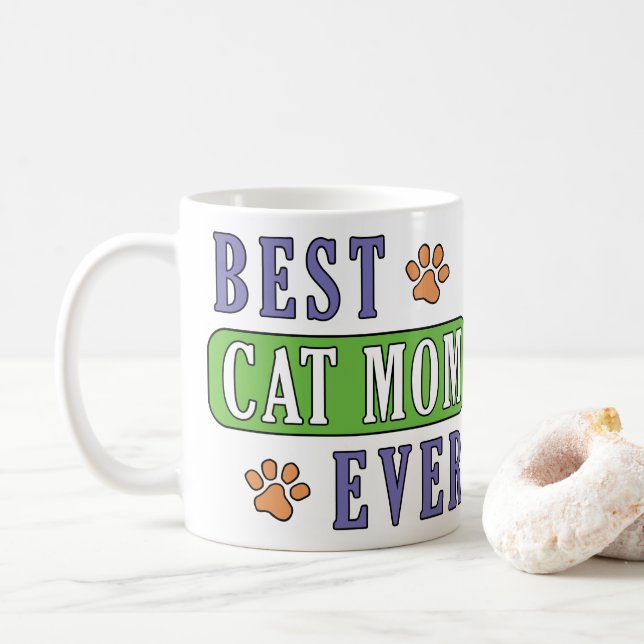Best Cat Mum Ever Coffee Mug (With Donut)