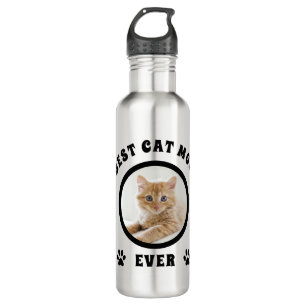 Best Cat Mum Ever Custom Photo Personalised 710 Ml Water Bottle
