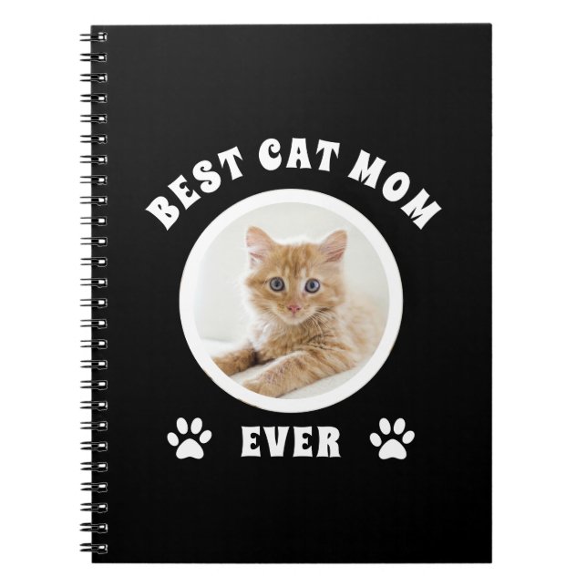 Best Cat Mum Ever Custom Photo Personalised Notebook (Front)